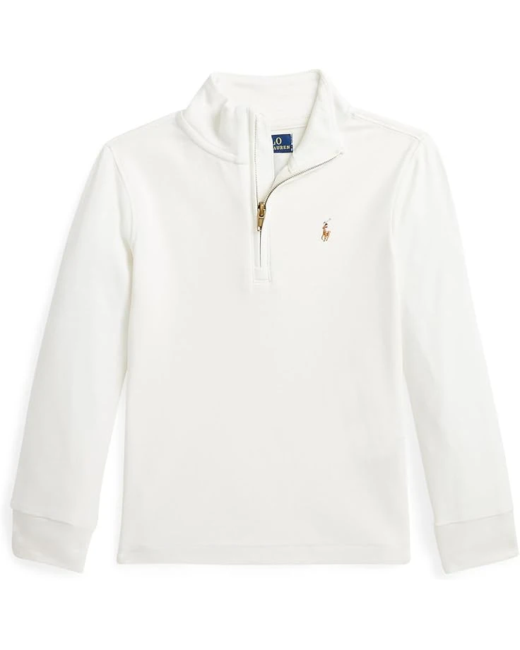 Polo Ralph Lauren Kids Cotton Interlock Quarter-Zip Pullover (Toddler/Little Kids) | Hoodies & Sweatshirts 2 Polo Ralph Lauren Kids Cotton Interlock Quarter-Zip Pullover (Toddler/Little Kids) | Hoodies & Sweatshirts - Image 2