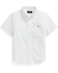 Polo Ralph Lauren Kids Cotton Oxford Short Sleeve Shirt (Little Kids) | Shirts & Tops