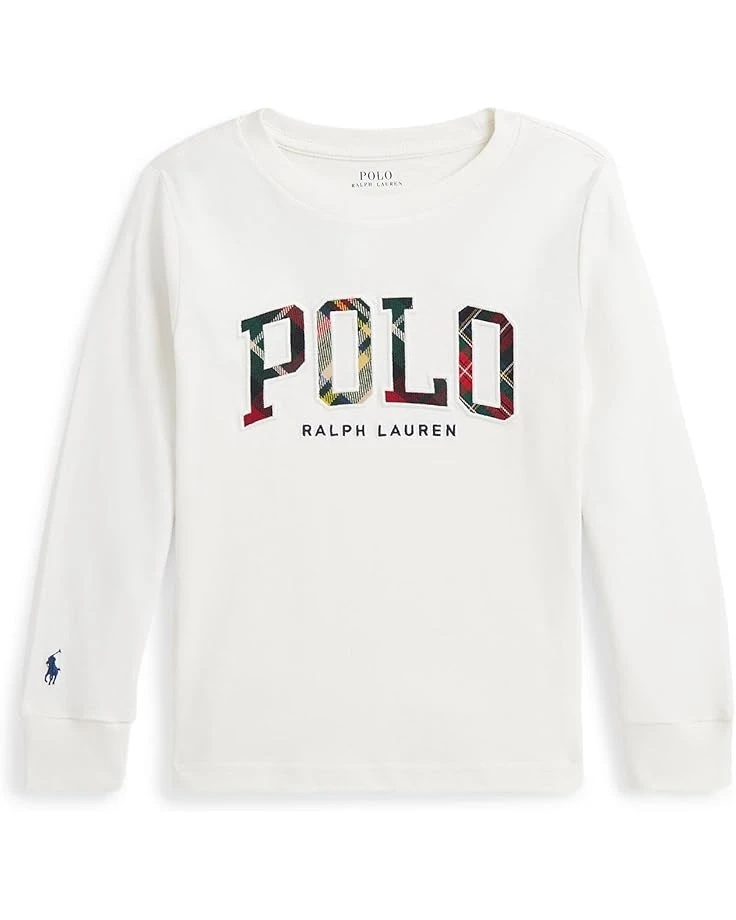 Polo Ralph Lauren Kids Plaid-Logo Cotton Jersey Long Sleeve Tee (Toddle/Little Kid) | Shirts & Tops 1 Polo Ralph Lauren Kids Plaid-Logo Cotton Jersey Long Sleeve Tee (Toddle/Little Kid) | Shirts & Tops