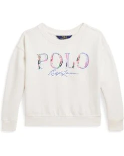 Polo Ralph Lauren Kids Logo Loopback Fleece Boxy Sweatshirt (Toddler/Little Kid) | Hoodies & Sweatshirts