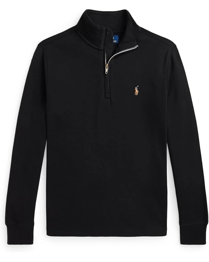 Polo Ralph Lauren Kids Cotton Interlock Quarter-Zip Pullover (Big Kid) | Sweaters 4 Polo Ralph Lauren Kids Cotton Interlock Quarter-Zip Pullover (Big Kid) | Sweaters - Image 4