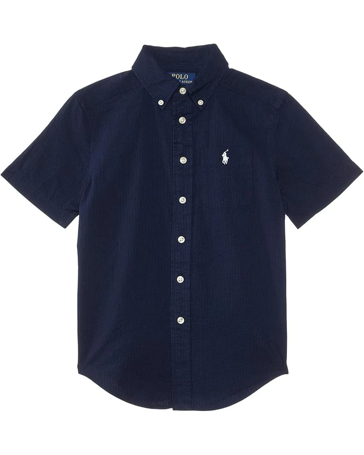 Polo Ralph Lauren Kids Cotton Seersucker Short-Sleeve Shirt (Toddler/Little Kid) | Shirts & Tops 2 Polo Ralph Lauren Kids Cotton Seersucker Short-Sleeve Shirt (Toddler/Little Kid) | Shirts & Tops - Image 2