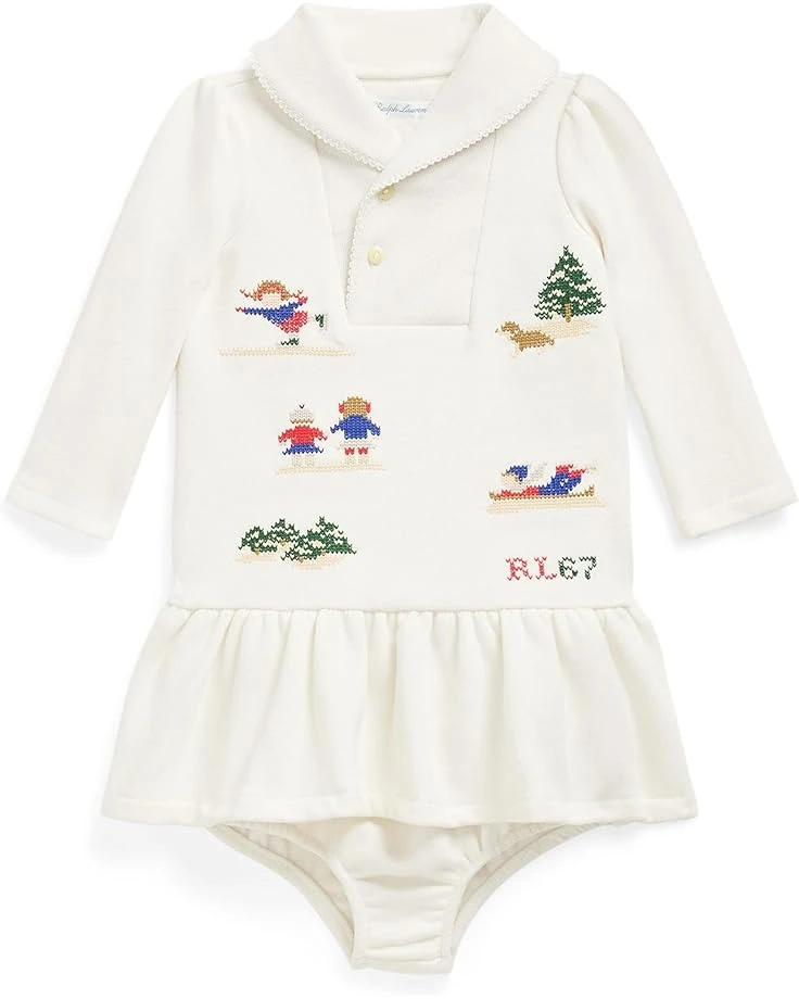 Polo Ralph Lauren Kids Fair Isle Shawl Cotton Dress & Bloomer (Infant) | Dresses 1 Polo Ralph Lauren Kids Fair Isle Shawl Cotton Dress & Bloomer (Infant) | Dresses