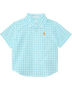Polo Ralph Lauren Kids Gingham Cotton Poplin Short-Sleeve Shirt (Infant) | Shirts & Tops