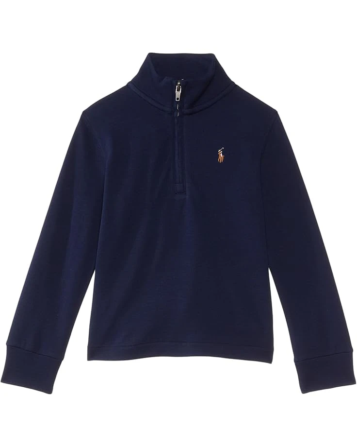 Polo Ralph Lauren Kids Cotton Interlock Quarter-Zip Pullover (Toddler/Little Kids) | Hoodies & Sweatshirts 5 Polo Ralph Lauren Kids Cotton Interlock Quarter-Zip Pullover (Toddler/Little Kids) | Hoodies & Sweatshirts - Image 5