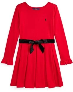 Polo Ralph Lauren Kids Pleated Ponte Dress (Big Kid) | Dresses