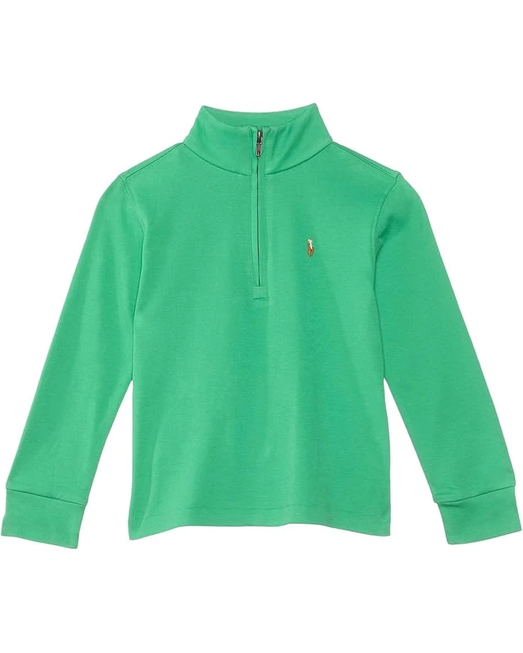 Polo Ralph Lauren Kids Cotton Interlock Quarter-Zip Pullover (Toddler/Little Kid) | Hoodies & Sweatshirts 3 Polo Ralph Lauren Kids Cotton Interlock Quarter-Zip Pullover (Toddler/Little Kid) | Hoodies & Sweatshirts - Image 3