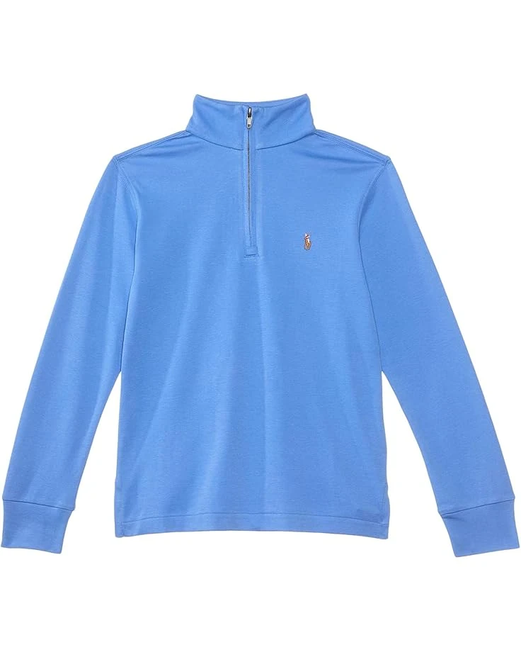 Polo Ralph Lauren Kids Cotton Interlock Quarter-Zip Pullover (Toddler/Little Kid) | Hoodies & Sweatshirts 1 Polo Ralph Lauren Kids Cotton Interlock Quarter-Zip Pullover (Toddler/Little Kid) | Hoodies & Sweatshirts
