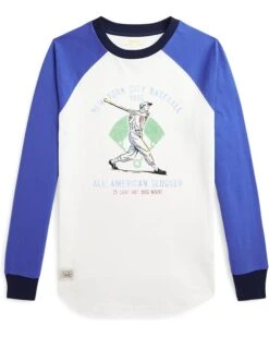 Polo Ralph Lauren Kids Baseball-Print Cotton Jersey Tee (Big Kid) | Shirts & Tops -The Kiddie Closet 61t 3oTsXPL. AC SR736920