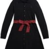 Polo Ralph Lauren Kids Plaid-Sash Knit Oxford Dress (Big Kids) | Dresses