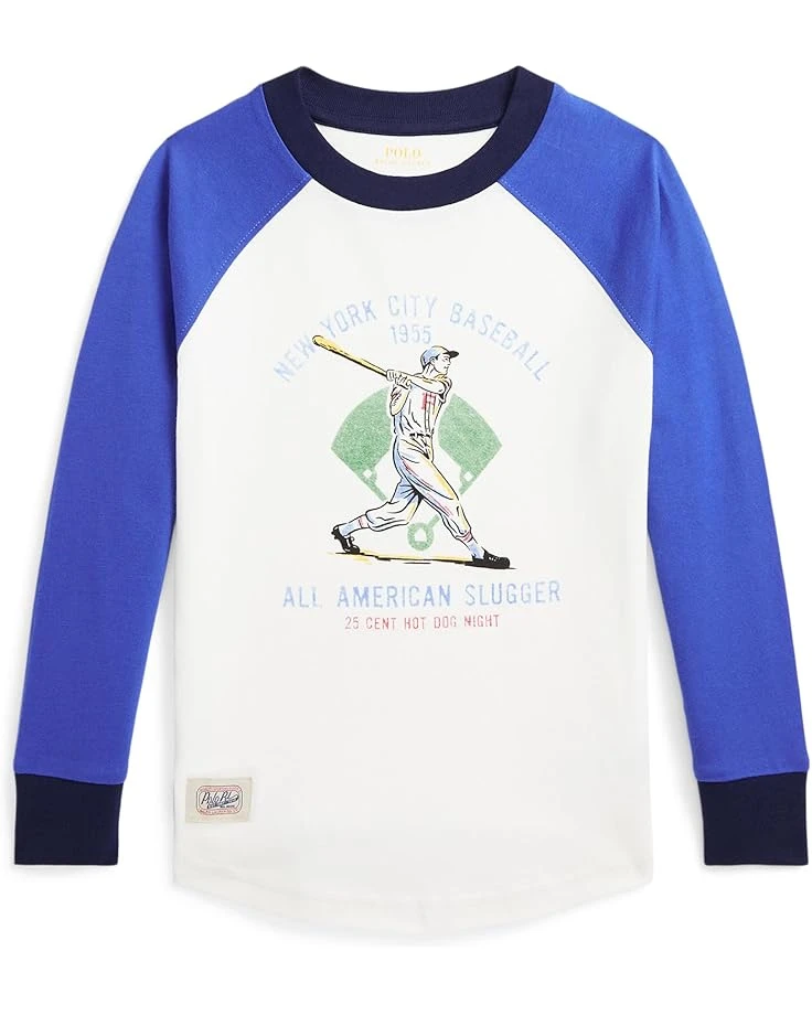 Polo Ralph Lauren Kids Baseball-Print Cotton Jersey Tee (Toddler/Little Kid) | Shirts & Tops 3 Polo Ralph Lauren Kids Baseball-Print Cotton Jersey Tee (Toddler/Little Kid) | Shirts & Tops - Image 3