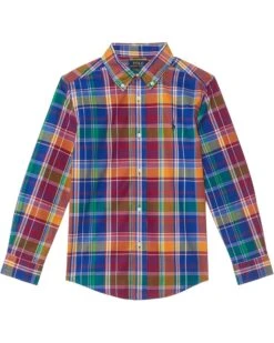 Polo Ralph Lauren Kids Plaid Cotton Poplin Shirt (Toddler/Little Kids) | Shirts & Tops 5 Polo Ralph Lauren Kids Plaid Cotton Poplin Shirt (Toddler/Little Kids) | Shirts & Tops -The Kiddie Closet 71 gNRSiG6L. AC SR736920
