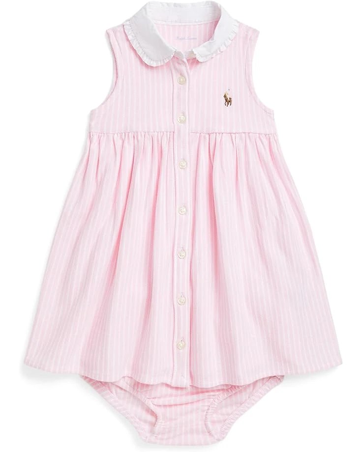 Polo Ralph Lauren Kids Striped Knit Oxford Shirtdress & Bloomer (Infant) | Dresses 1 Polo Ralph Lauren Kids Striped Knit Oxford Shirtdress & Bloomer (Infant) | Dresses