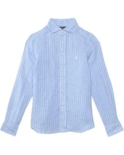 Polo Ralph Lauren Kids Striped Linen Shirt (Big Kid) | Shirts & Tops