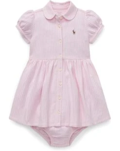 Polo Ralph Lauren Kids Striped Knit Oxford Dress (Infant) | Dresses