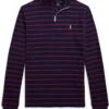 Polo Ralph Lauren Kids Striped Cotton Quarter-Zip Pullover (Big Kid) | Sweaters