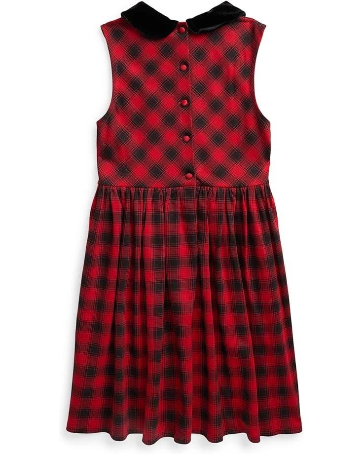 Polo Ralph Lauren Kids Buffalo Check Stretch Ponte Dress (Big Kids) | Dresses 2 Polo Ralph Lauren Kids Buffalo Check Stretch Ponte Dress (Big Kids) | Dresses - Image 2