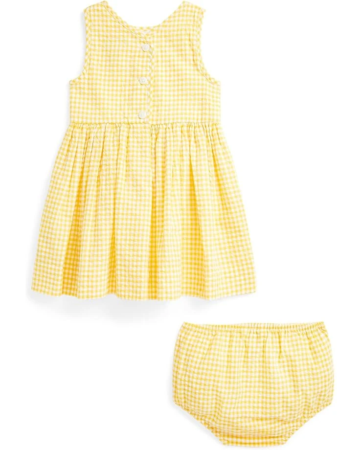 Polo Ralph Lauren Kids Gingham Seersucker Dress & Bloomer (Infant) | Dresses 2 Polo Ralph Lauren Kids Gingham Seersucker Dress & Bloomer (Infant) | Dresses - Image 2