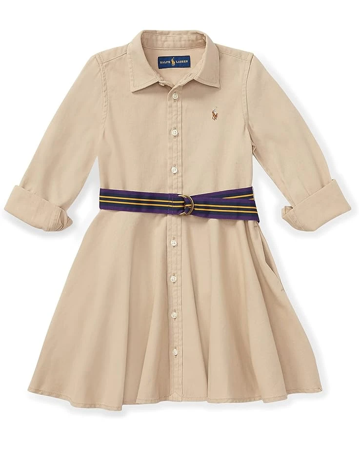Polo Ralph Lauren Kids Belted Cotton Chino Shirtdress (Little Kids) | Dresses 1 Polo Ralph Lauren Kids Belted Cotton Chino Shirtdress (Little Kids) | Dresses