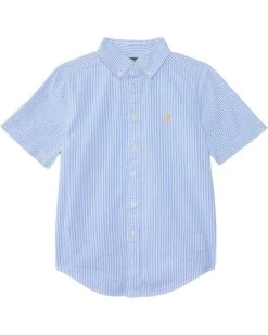 Polo Ralph Lauren Kids Striped Seersucker Short-Sleeve Shirt (Big Kid) | Shirts & Tops