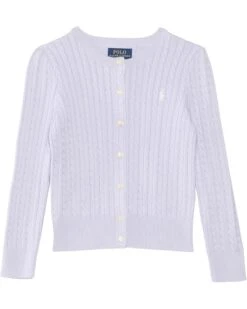 Polo Ralph Lauren Kids Mini-Cable Cotton Cardigan (Big Kid) | Sweaters
