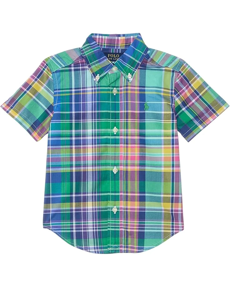 Polo Ralph Lauren Kids Plaid Cotton Poplin Short-Sleeve Shirt (Toddler/Little Kid) | Shirts & Tops 1 Polo Ralph Lauren Kids Plaid Cotton Poplin Short-Sleeve Shirt (Toddler/Little Kid) | Shirts & Tops