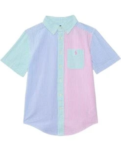 Polo Ralph Lauren Kids Striped Cotton Seersucker Fun Shirt (Big Kid) | Shirts & Tops