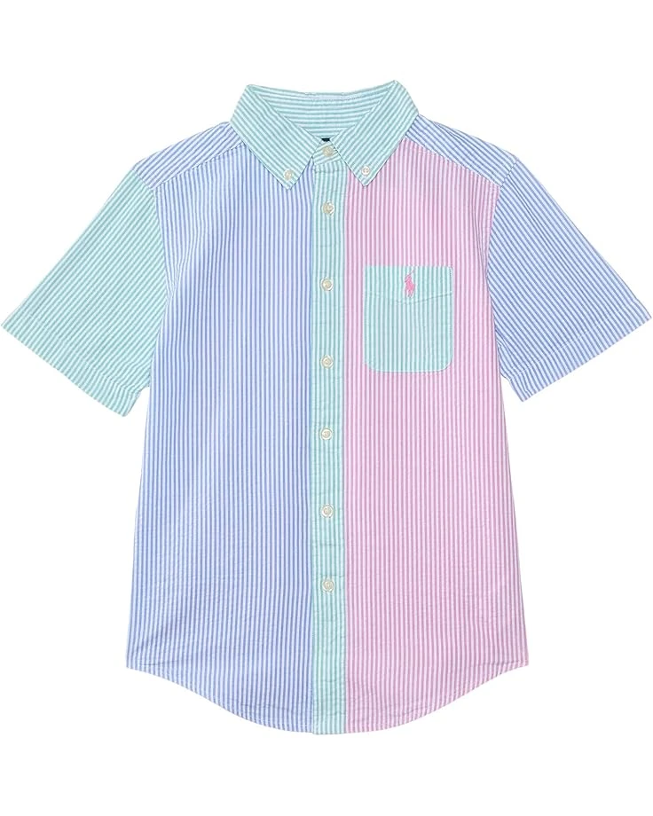 Polo Ralph Lauren Kids Striped Cotton Seersucker Fun Shirt (Big Kid) | Shirts & Tops 1 Polo Ralph Lauren Kids Striped Cotton Seersucker Fun Shirt (Big Kid) | Shirts & Tops