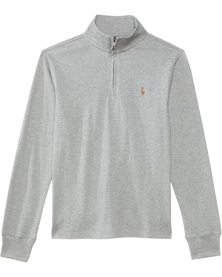 Polo Ralph Lauren Kids Cotton Interlock Quarter-Zip Pullover (Big Kid) | Sweaters 1 Polo Ralph Lauren Kids Cotton Interlock Quarter-Zip Pullover (Big Kid) | Sweaters