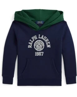 Polo Ralph Lauren Kids Logo Color-Blocked Fleece Hoodie (Toddler/Little Kid) | Sweaters