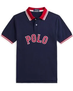 Polo Ralph Lauren Kids Baseball-Logo Cotton Mesh Polo Shirt (Big Kid) | Shirts & Tops