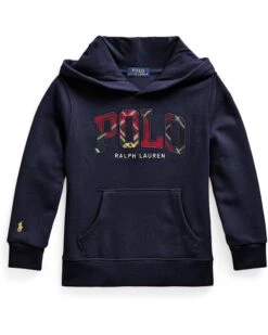 Polo Ralph Lauren Kids Plaid-Logo Fleece Hoodie (Toddler/Little Kid) | Sweaters