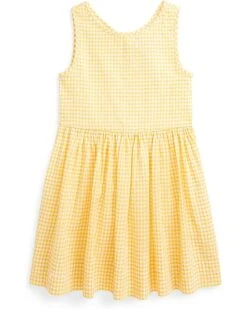 Polo Ralph Lauren Kids Gingham Cotton Seersucker Dress (Toddler/Little Kid) | Dresses