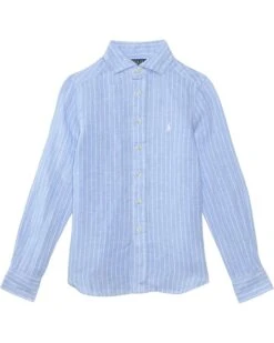 Polo Ralph Lauren Kids Striped Linen Shirt (Toddler/Little Kid) | Shirts & Tops