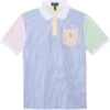 Polo Ralph Lauren Kids Striped Oxford Mesh Polo Shirt (Big Kid) | Shirts & Tops