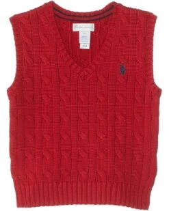 Polo Ralph Lauren Kids Combed Cotton Vest (Infant) | Sweaters