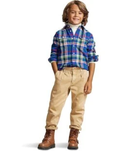 Polo Ralph Lauren Kids Cropped Cotton Twill Pants (Toddle/Little Kids/Big Kids) -The Kiddie Closet 71l6d4ckfWL. AC SR736920