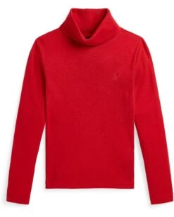 Polo Ralph Lauren Kids Ribbed Cotton-Modal Turtleneck (Toddler/Little Kid) | Shirts & Tops