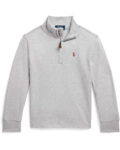 Polo Ralph Lauren Kids Cotton Interlock Quarter-Zip Pullover (Toddler/Little Kids) | Hoodies & Sweatshirts