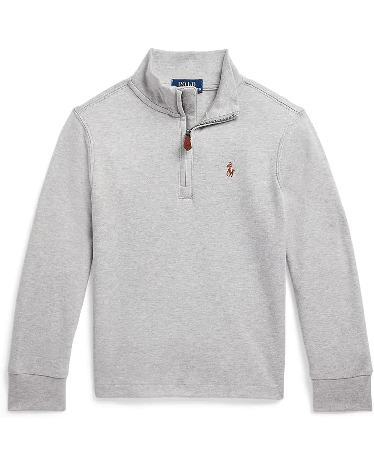 Polo Ralph Lauren Kids Cotton Interlock Quarter-Zip Pullover (Toddler/Little Kids) | Hoodies & Sweatshirts 1 Polo Ralph Lauren Kids Cotton Interlock Quarter-Zip Pullover (Toddler/Little Kids) | Hoodies & Sweatshirts