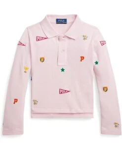 Polo Ralph Lauren Kids Collegiate-Icon Mesh Polo Shirt (Toddler/Little Kids) | Shirts & Tops