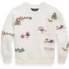 Polo Ralph Lauren Kids Embroidered Fleece Sweatshirt (Toddler/Little Kid) | Sweaters