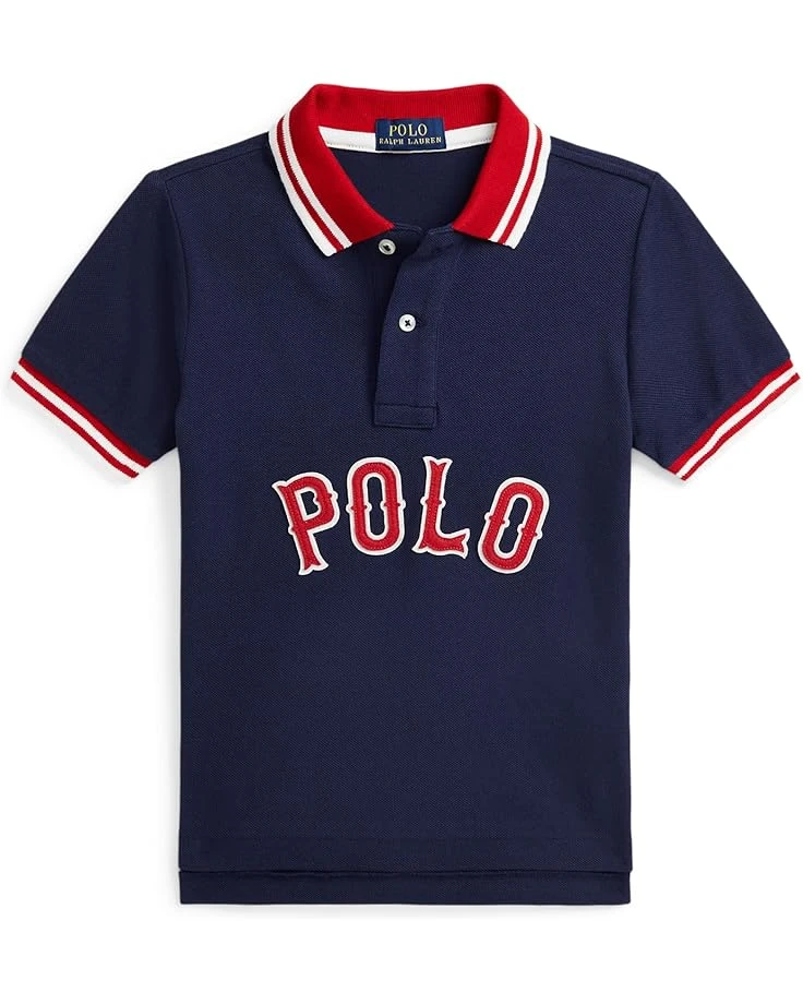 Polo Ralph Lauren Kids Baseball-Logo Cotton Mesh Polo Shirt (Toddler/Little Kid) | Shirts & Tops 1 Polo Ralph Lauren Kids Baseball-Logo Cotton Mesh Polo Shirt (Toddler/Little Kid) | Shirts & Tops