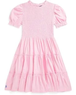 Polo Ralph Lauren Kids Smocked Cotton Jersey Dress (Big Kid) | Dresses