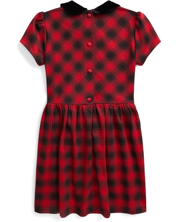 Polo Ralph Lauren Kids Buffalo Check Stretch Ponte Dress (Toddler/Little Kids) | Dresses 2 Polo Ralph Lauren Kids Buffalo Check Stretch Ponte Dress (Toddler/Little Kids) | Dresses - Image 2