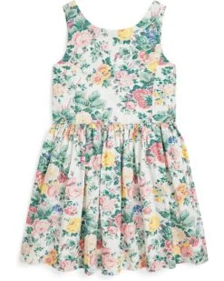 Polo Ralph Lauren Kids Floral Cotton Dress (Toddler/Little Kid) | Dresses