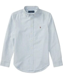 Polo Ralph Lauren Kids Striped Cotton Oxford Shirt (Big Kids) | Shirts & Tops