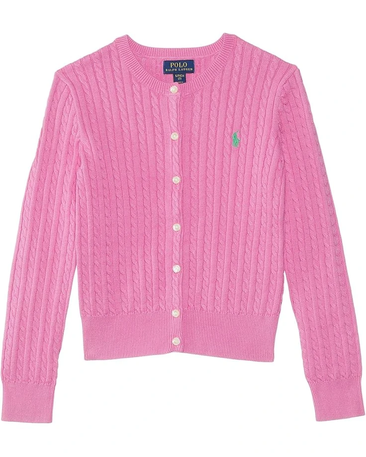 Polo Ralph Lauren Kids Mini-Cable Cotton Cardigan (Big Kid) | Sweaters 2 Polo Ralph Lauren Kids Mini-Cable Cotton Cardigan (Big Kid) | Sweaters - Image 2