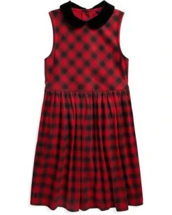 Polo Ralph Lauren Kids Buffalo Check Stretch Ponte Dress (Big Kids) | Dresses