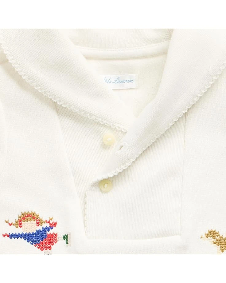 Polo Ralph Lauren Kids Fair Isle Shawl Cotton Dress & Bloomer (Infant) | Dresses 4 Polo Ralph Lauren Kids Fair Isle Shawl Cotton Dress & Bloomer (Infant) | Dresses - Image 4